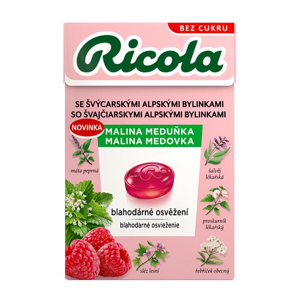 Ricola Malina Meduňka Bonbóny bez cukru