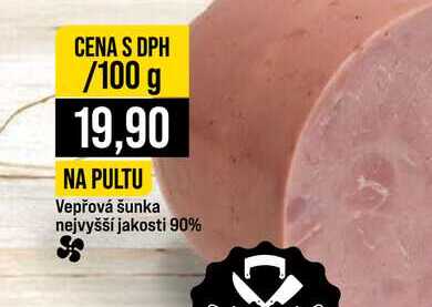Vepřová šunka nejvyšší jakosti 90% 100g