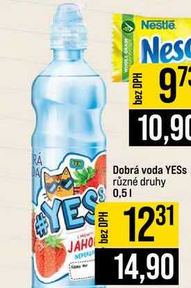 Dobrá voda YESS různé druhy 0,5l