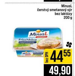 MinusL čerstvý smetanový sýr bez laktózy 200 g