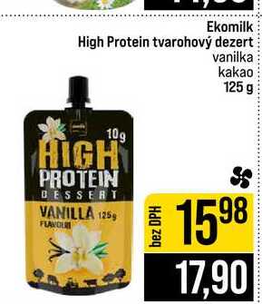 Ekomilk High Protein tvarohový dezert vanilka kakao 125 g