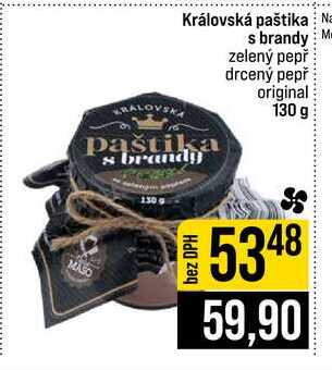 Královská paštika s brandy zelený pepř drcený pepř original 130 g 