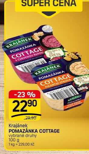 POMAZÁNKA COTTAGE vybrané druhy 100 g