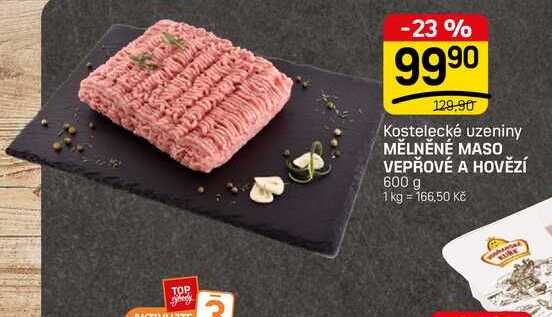 MĚLNĚNÉ MASO VEPŘOVÉ A HOVĚZÍ 600 g 