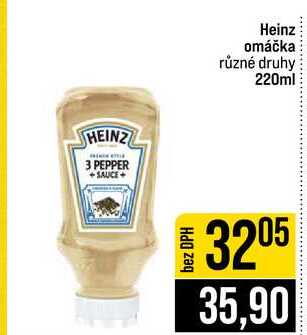 Heinz omáčka různé druhy 220ml