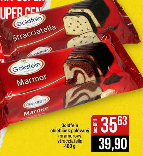 Goldfein chlebíček polévaný mramorový stracciatella 400 g