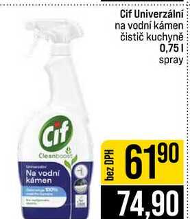 Cif Univerzální na vodní kámen čistič kuchyně 0,75l