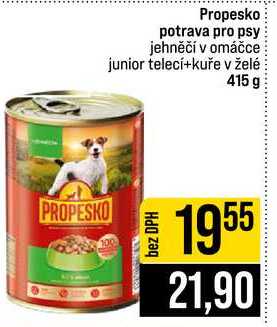 Propesko potrava pro psy jehněčí v omáčce junior telecí+kuře v želé 415 g