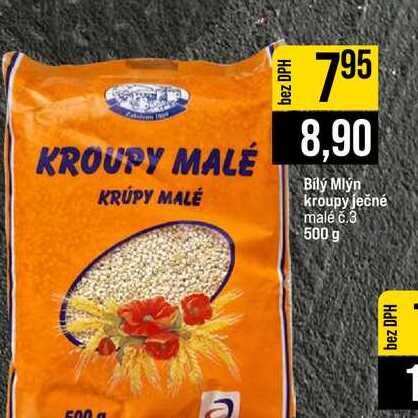 Bilý Mlýn kroupy ječné malé č.3 500 g