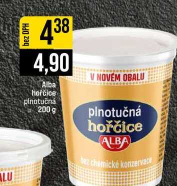 Alba hořčice plnotučná 200 g