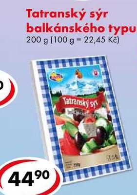 Tatranský sýr balkánského typu, 200 g