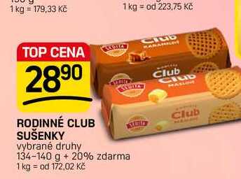 RODINNÉ CLUB SUŠENKY vybrané druhy 134-140 g