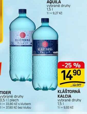 KLÁŠTORNÁ KALCIA vybrané druhy 1,5l