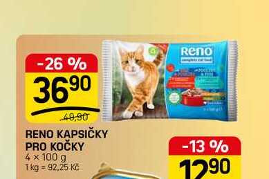 RENO KAPSIČKY PRO KOČKY 4 x 100 g