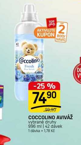 COCCOLINO AVIVÁŽ vybrané druhy 996 ml | 42 dávek