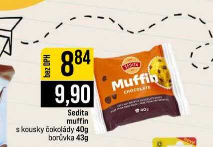 Sedita muffin s kousky čokolády 40g borůvka 43g