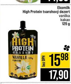 Ekomilk High Protein tvarohový dezert vanilka kakao 125 g 