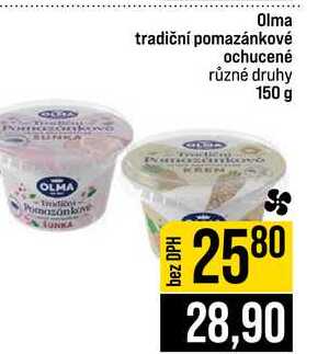 Olma tradiční pomazánkové ochucené různé druhy 150 g
