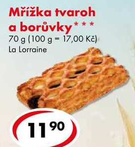 Mřížka tvaroh borůvky, 70 g
