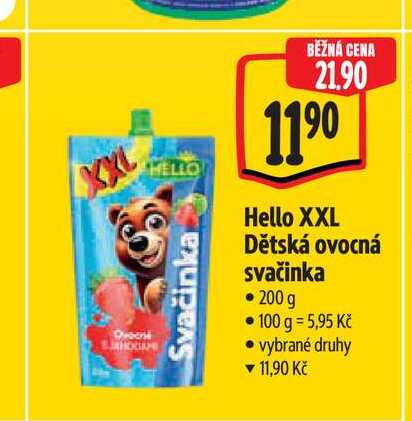 Hello XXL Dětská ovocná svačinka 200 g