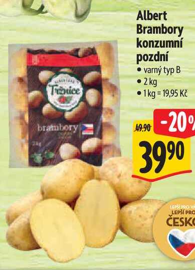  Albert Brambory konzumní pozdní  varný typ B  2 kg  