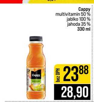 Cappy multivitamin 50% jablko 100% jahoda 35% 330 ml