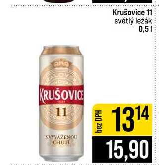 Krušovice 11 světlý ležák 0,5l