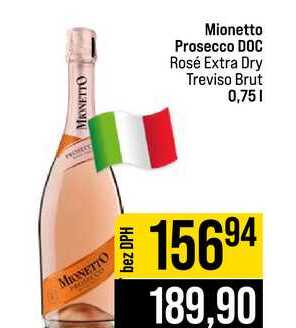Mionetto Prosecco DOC Rosé Extra Dry Treviso Brut 0,75l