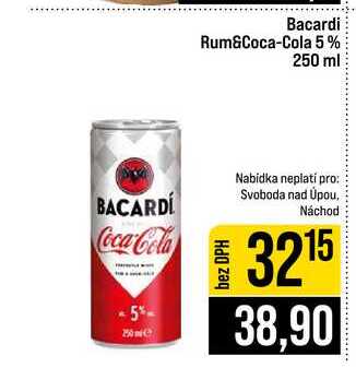 Bacardi Rum&Coca-Cola 5% 250 ml