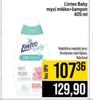 Linteo Baby mycí mléko+šampon 425 ml 