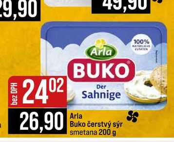 Arla Buko čerstvý sýr smetana 200 g 