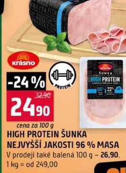 HIGH PROTEIN NEJVYŠŠÍ JAKOSTI 96 % MASA 100g