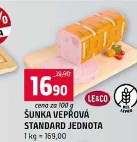 ŠUNKA VEPŘOVÁ STANDARD JEDNOTA 100g