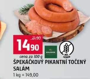 ŠPEKÁČKOVÝ PIKANTNÍ TOČENÝ SALÁM 100g
