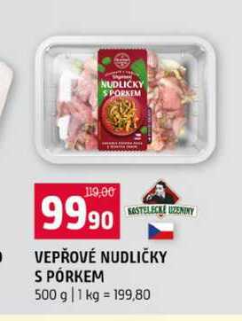 VEPŘOVÉ NUDLIČKY S PÓRKEM 500 g