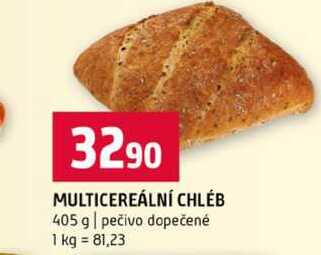MULTICEREÁLNÍ CHLÉB 405 g pečivo dopečené