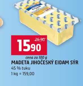 MADETA JIHOČESKÝ EIDAM SÝR 45% tuku 100g
