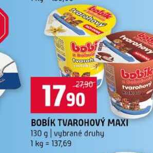 BOBÍK TVAROHOVÝ MAXI 130 g vybrané druhy