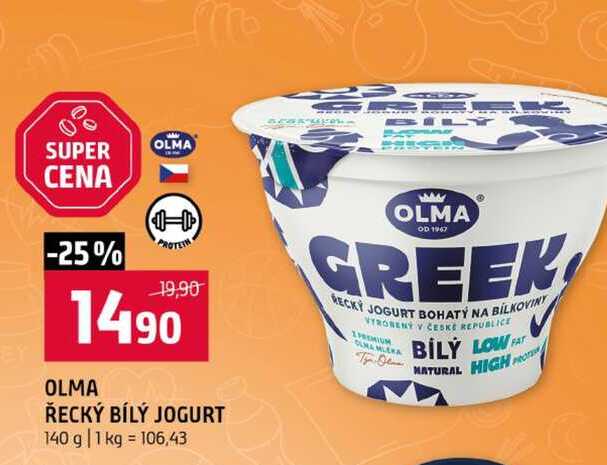 OLMA ŘECKÝ BÍLÝ JOGURT 140 g