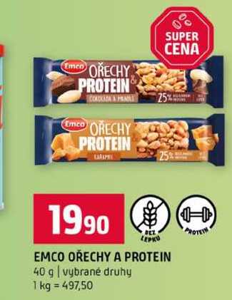 EMCO OŘECHY A PROTEIN 40 g vybrané druhy