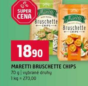 MARETTI BRUSCHETTE CHIPS 70 g vybrané druhy