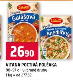 VITANA POCTIVÁ POLÉVKA 88-97 g vybrané druhy 