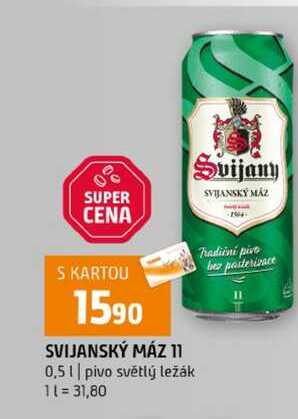 SVIJANSKÝ MÁZ 11 0,5l pivo světlý ležák