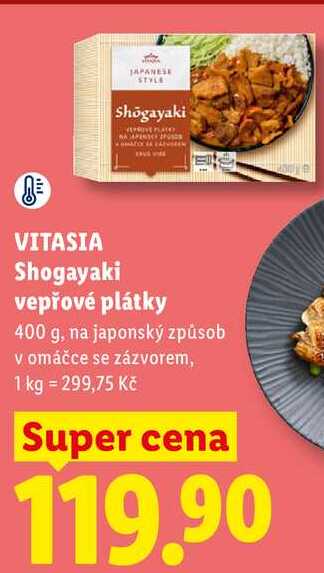 VITASIA Shogayaki vepřové plátky, 400 g