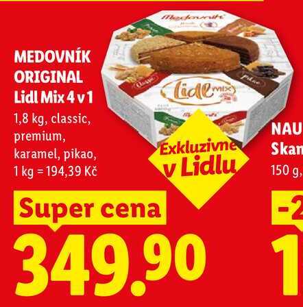 MEDOVNÍK ORIGINAL Lidl Mix 4 v 1, 150 g