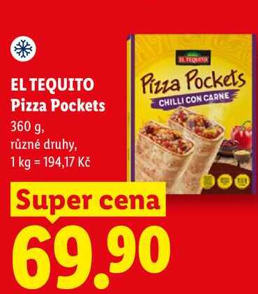 EL TEQUITO Pizza Pockets, 360 g