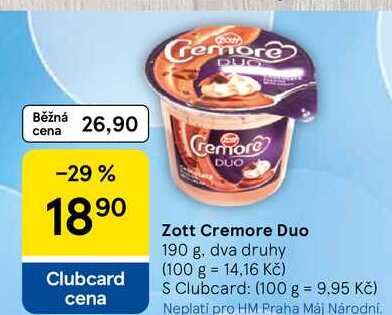 Zott Cremore Duo, 190 g