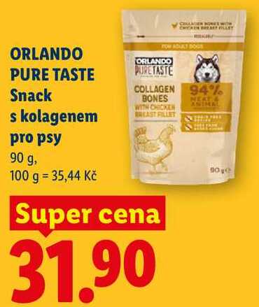 ORLANDO PURE TASTE Snack s kolagenem pro psy, 90 g