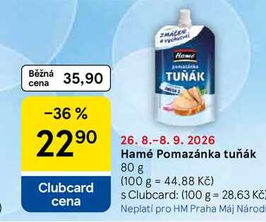 Hamé Pomazánka tuňák, 80 g