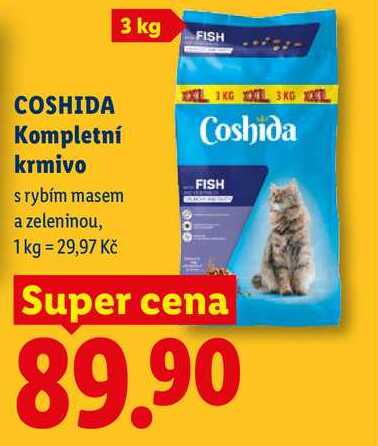 COSHIDA Kompletní krmivo, s rybím masem a zeleninou, 1 kg